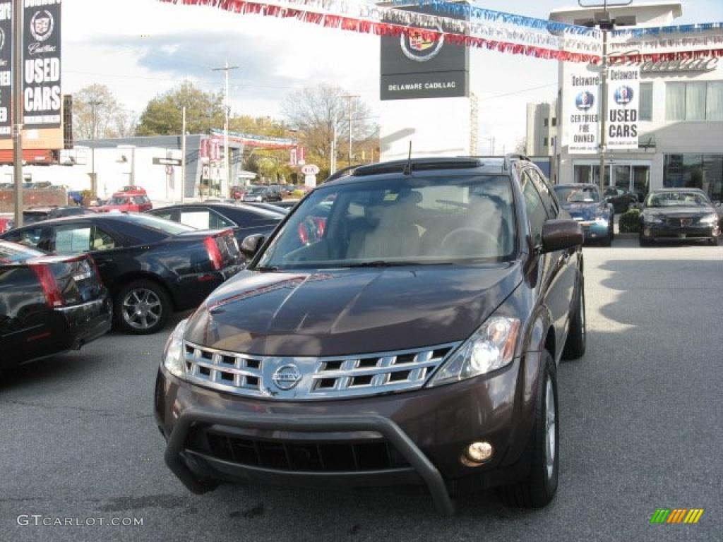 2004 Murano SE AWD - Deep Bordeaux Metallic / Cafe Latte photo #50