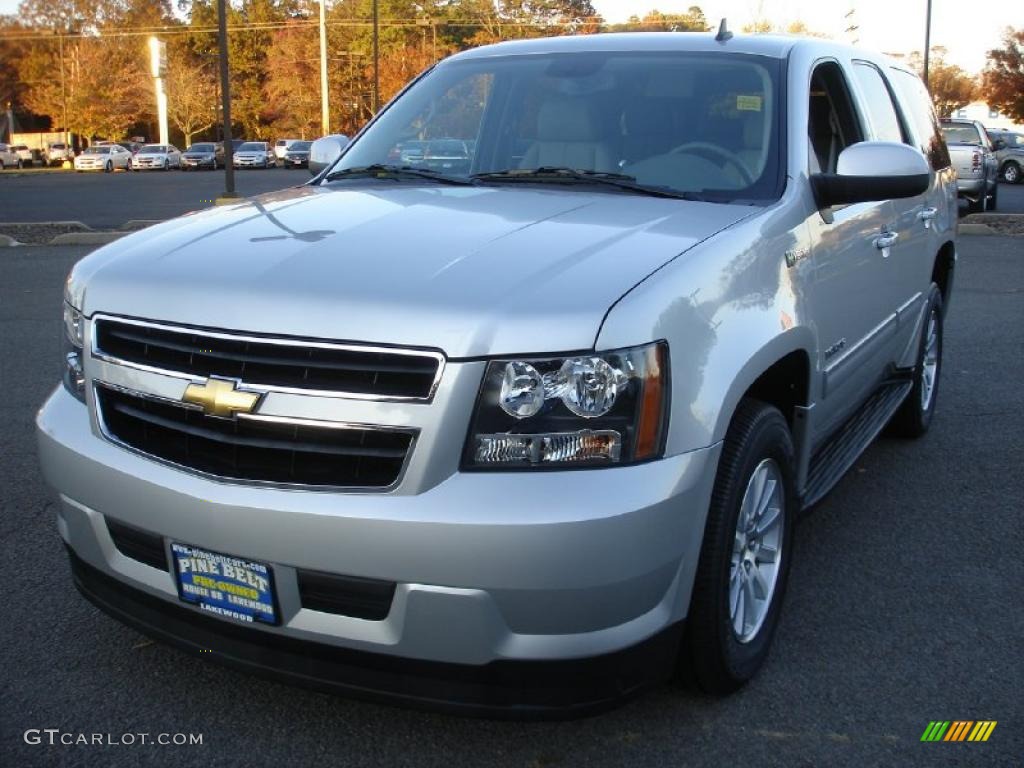 Sheer Silver Metallic 2011 Chevrolet Tahoe Hybrid 4x4 Exterior Photo #39332520