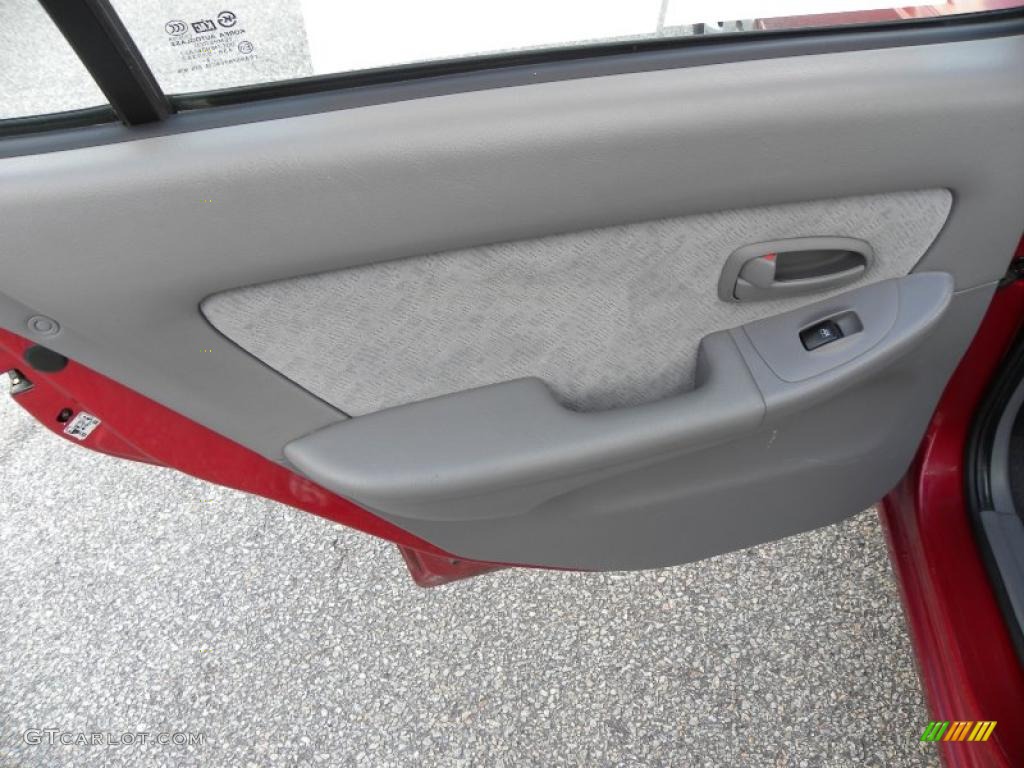 2004 Elantra GLS Sedan - Crimson Dark Red / Gray photo #7