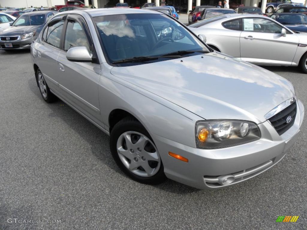 2004 Elantra GLS Sedan - Sterling Silver / Gray photo #1