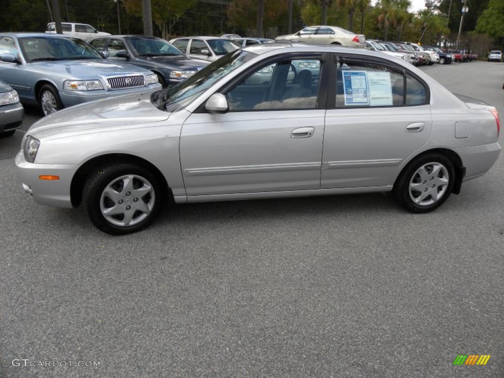 2004 Elantra GLS Sedan - Sterling Silver / Gray photo #2