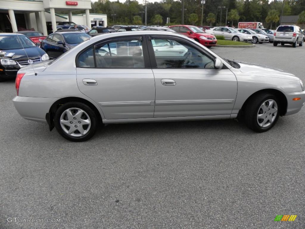 2004 Elantra GLS Sedan - Sterling Silver / Gray photo #11