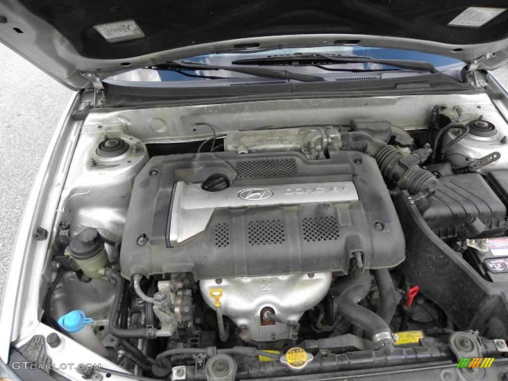 2004 Elantra GLS Sedan - Sterling Silver / Gray photo #17
