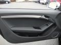 Black/Silver Silk Nappa Leather/Alcantara 2011 Audi S5 4.2 FSI quattro Coupe Door Panel