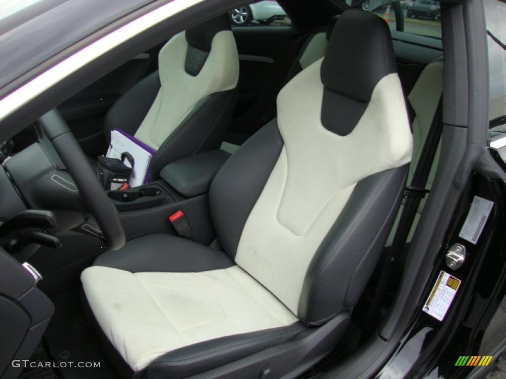 Black/Silver Silk Nappa Leather/Alcantara Interior 2011 Audi S5 4.2 FSI quattro Coupe Photo #39335288