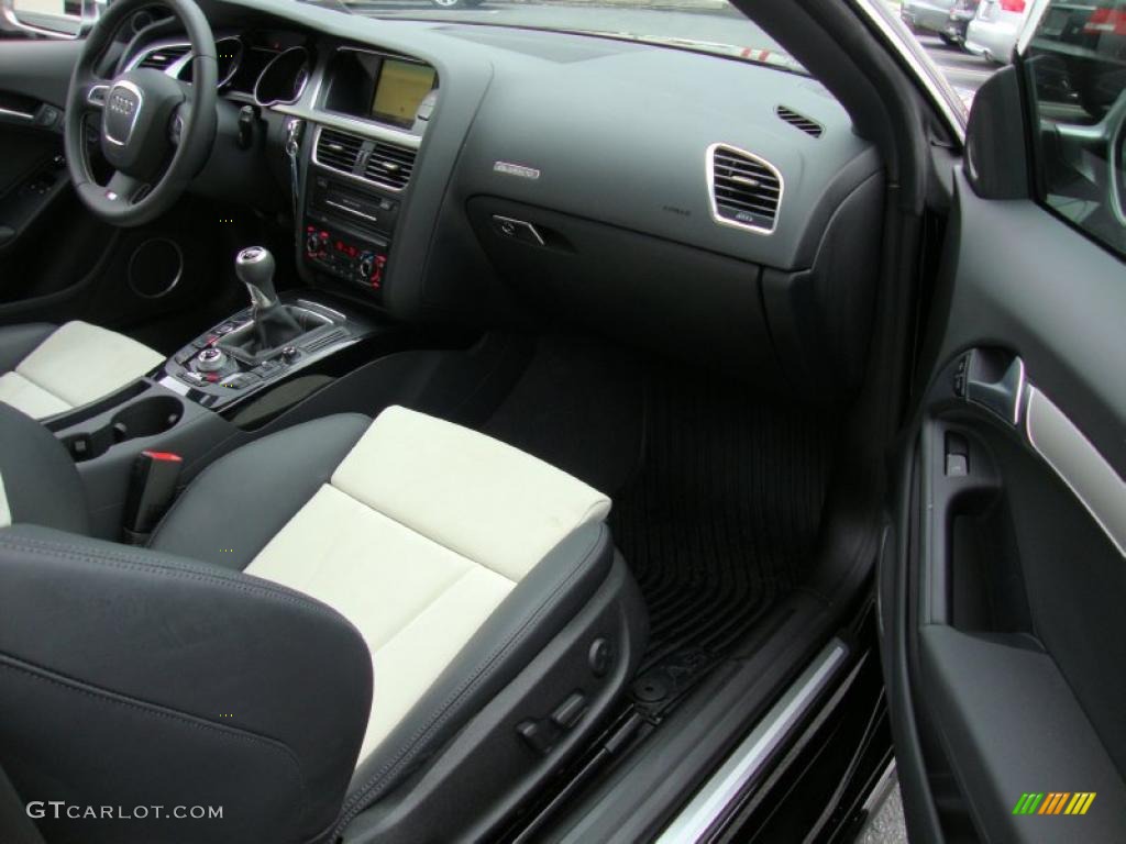 Black/Silver Silk Nappa Leather/Alcantara Interior 2011 Audi S5 4.2 FSI quattro Coupe Photo #39335300