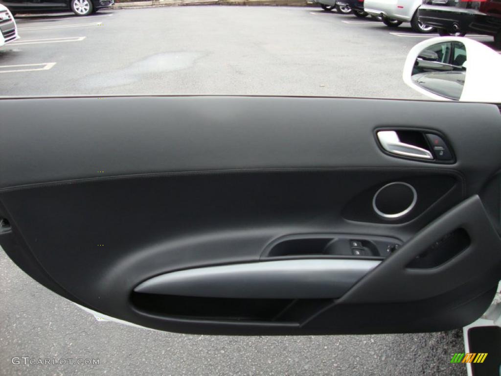 2009 Audi R8 4.2 FSI quattro Fine Nappa Black Leather Door Panel Photo #39335832