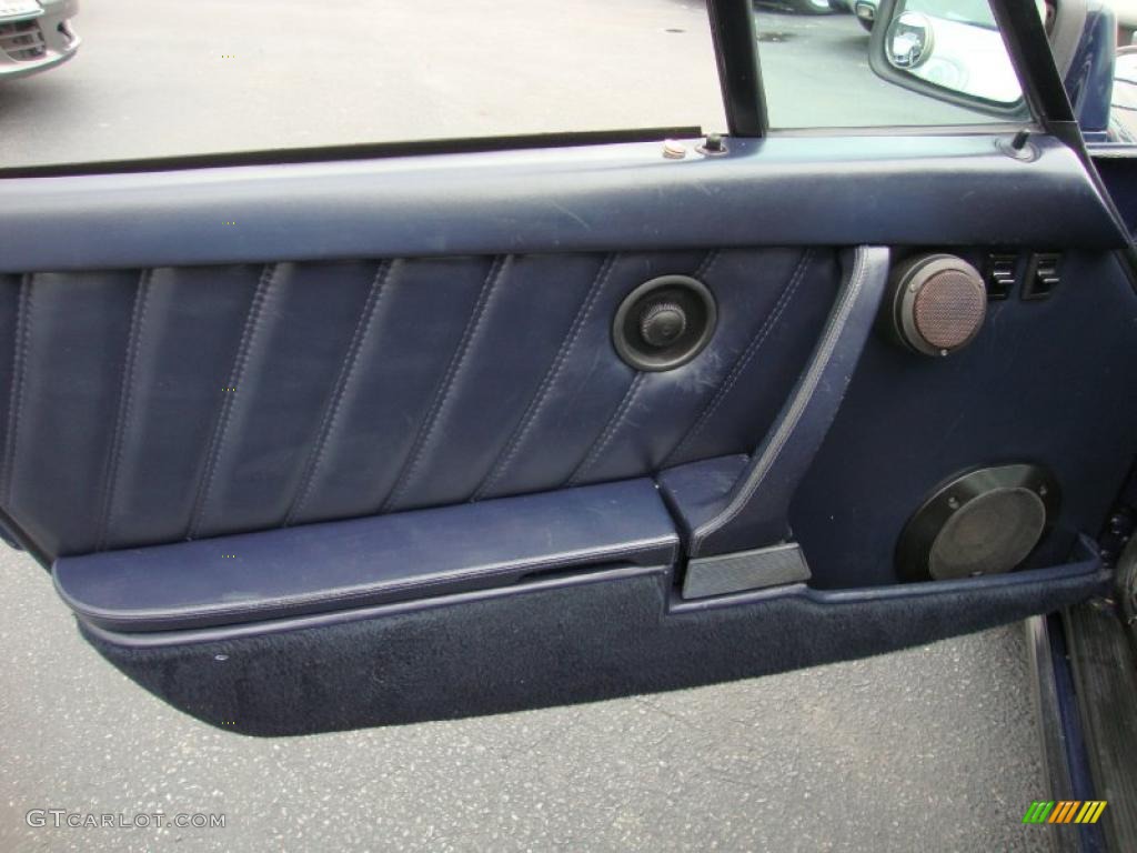 1986 Porsche 911 Carrera Coupe Blue Door Panel Photo #39336588
