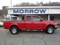 2001 Bright Red Ford F150 XLT SuperCab 4x4  photo #1