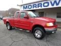2001 Bright Red Ford F150 XLT SuperCab 4x4  photo #2