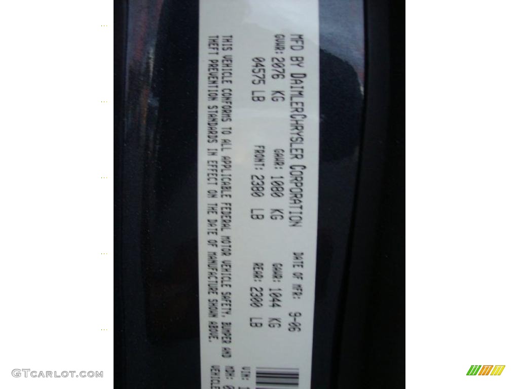 2007 Compass Color Code PBM for Steel Blue Metallic Photo #39338032