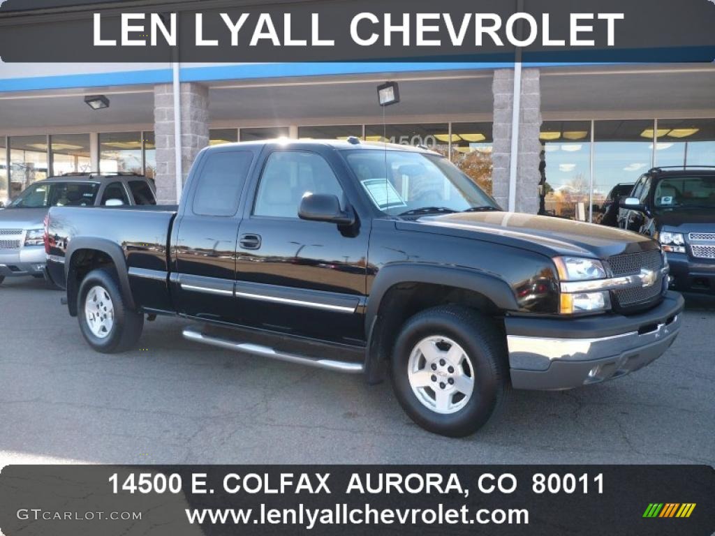 2004 Silverado 1500 Z71 Extended Cab 4x4 - Black / Tan photo #1