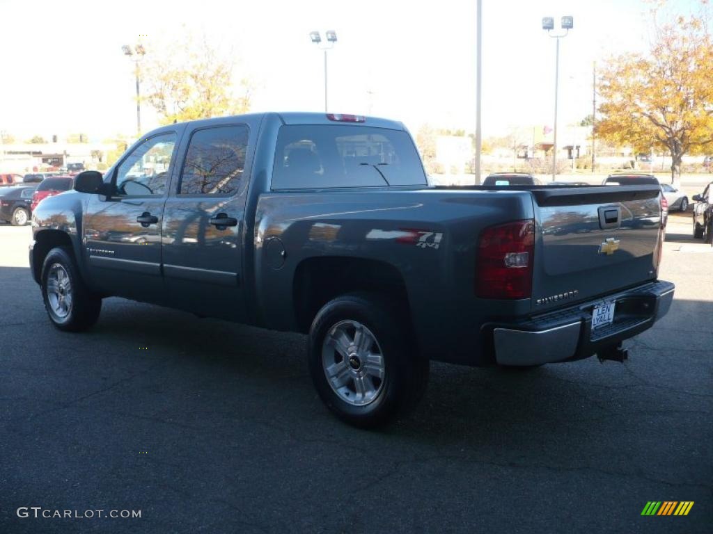 2008 Silverado 1500 LT Crew Cab 4x4 - Blue Granite Metallic / Ebony photo #4