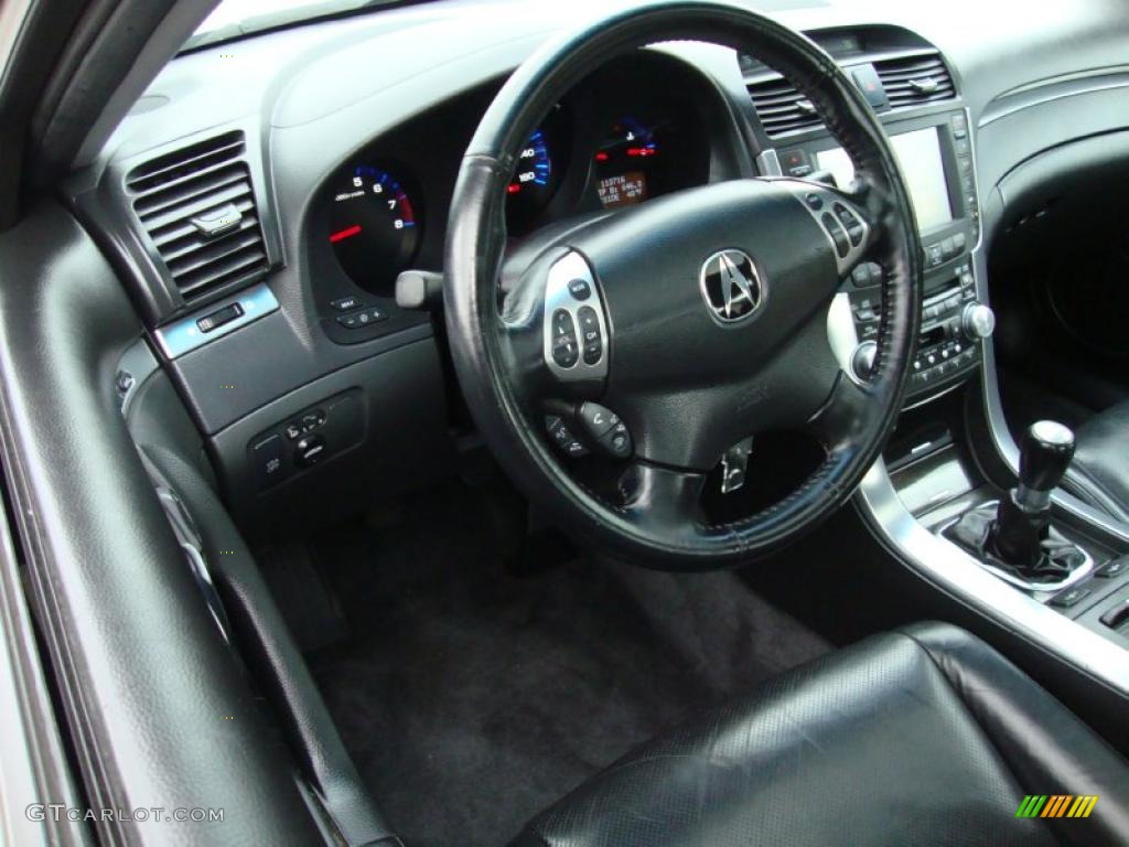 2004 Acura TL 3.2 Ebony Steering Wheel Photo #39341724