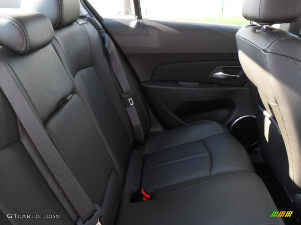 Jet Black Leather Interior 2011 Chevrolet Cruze LTZ Photo #39342080