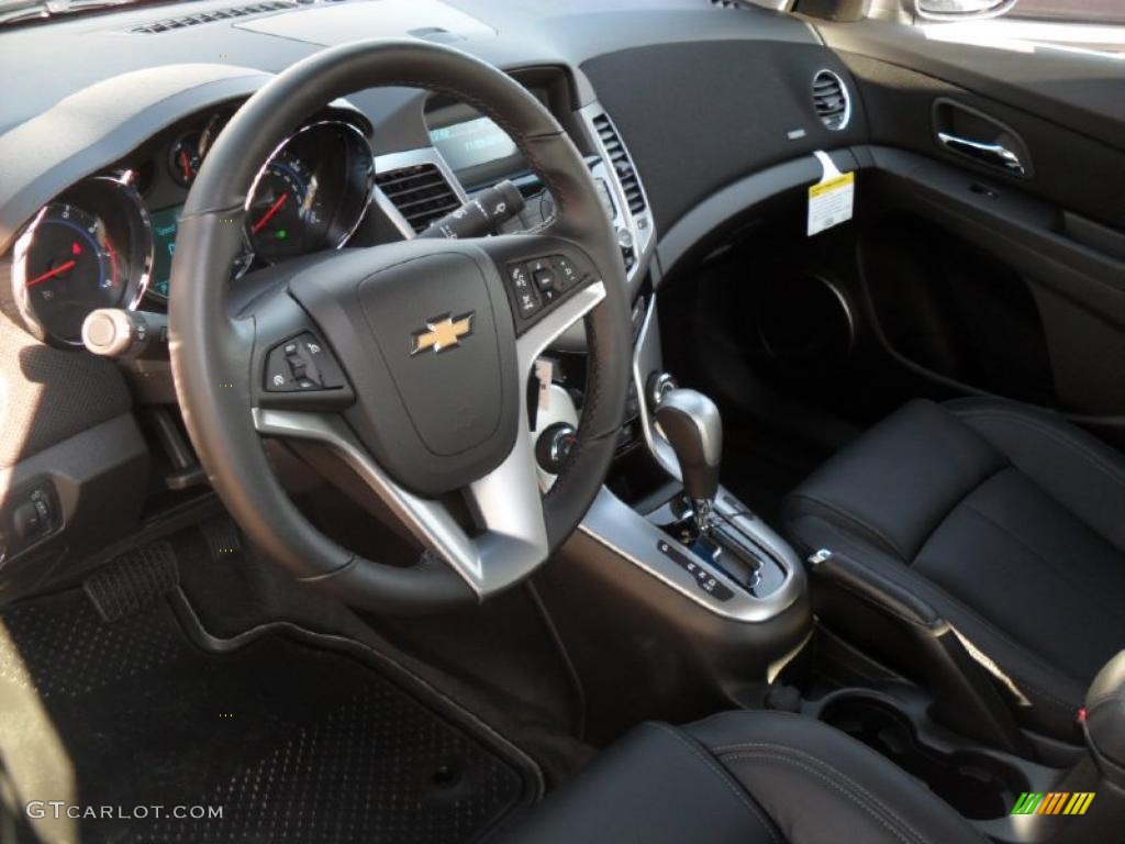 Jet Black Leather Interior 2011 Chevrolet Cruze Ltz Photo