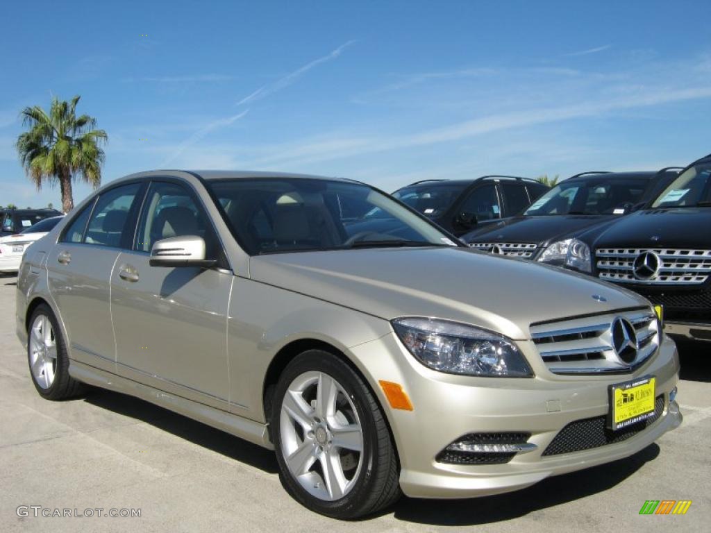 Pearl Beige Metallic 2011 Mercedes-Benz C 300 Sport Exterior Photo #39343488