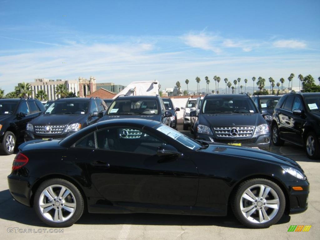 Black 2011 Mercedes-Benz SLK 300 Roadster Exterior Photo #39343876