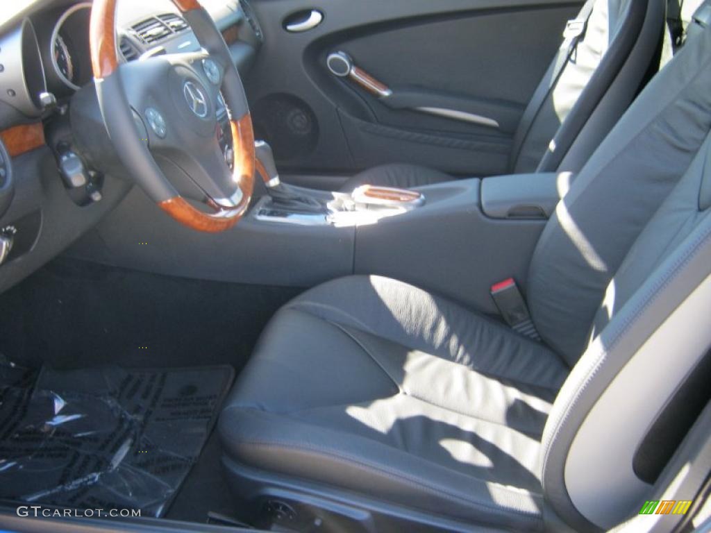 Black Interior 2011 Mercedes-Benz SLK 300 Roadster Photo #39343908