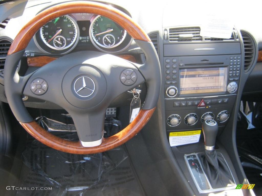 2011 Mercedes-Benz SLK 300 Roadster Black Dashboard Photo #39343924