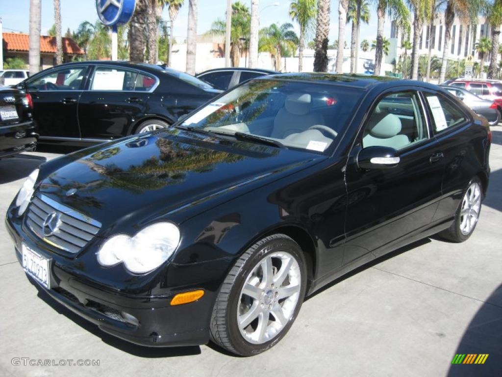 Black 2004 Mercedes-Benz C 230 Kompressor Coupe Exterior Photo #39345296