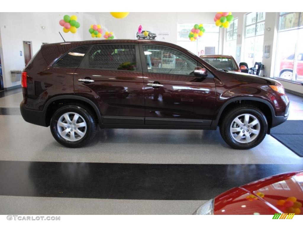 2011 Sorento LX - Dark Cherry / Black photo #9