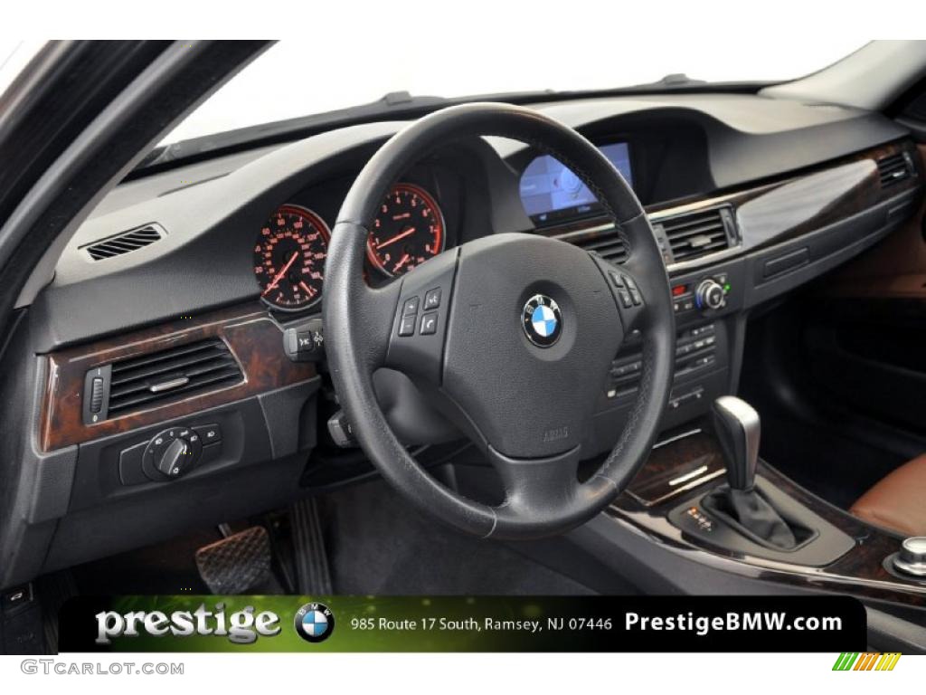 2007 3 Series 335xi Sedan - Jet Black / Terra/Black Dakota Leather photo #14