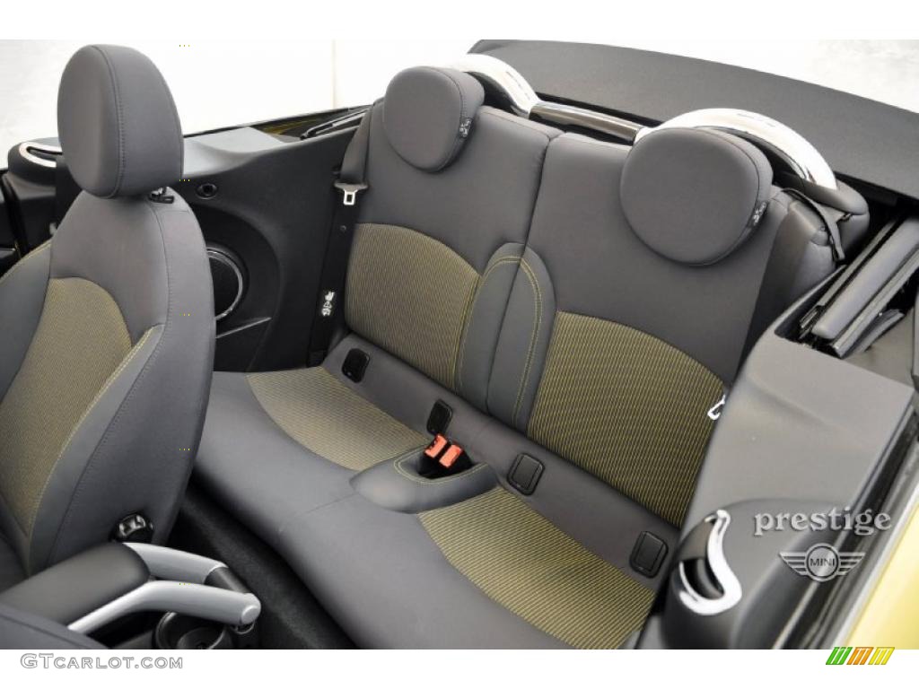 Interchange Yellow Cloth/Leather Interior 2010 Mini Cooper John Cooper Works Convertible Photo #39351584