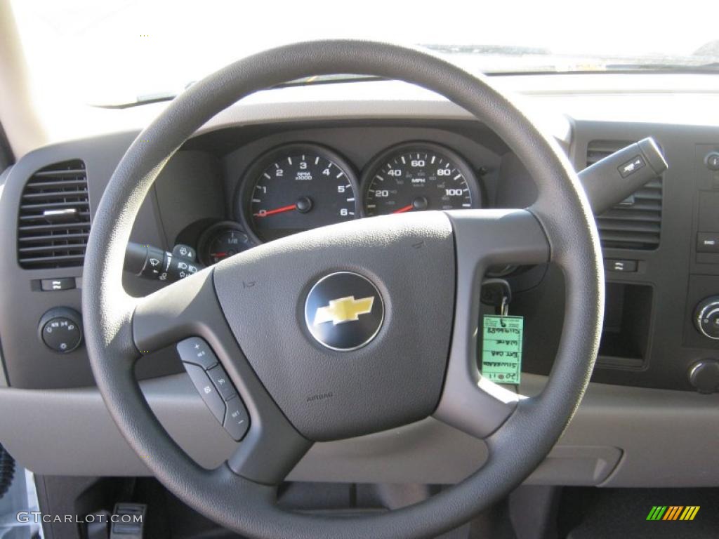 2011 Chevrolet Silverado 1500 Extended Cab Dark Titanium Steering Wheel Photo #39353431