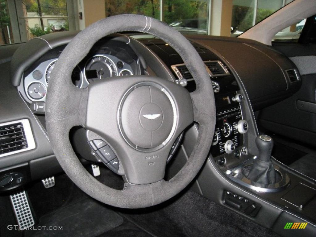 2011 Aston Martin V8 Vantage N420 Coupe Obsidian Black Steering Wheel Photo #39355956