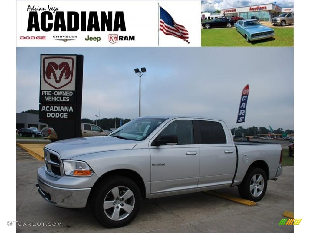 2009 Ram 1500 SLT Crew Cab 4x4 - Bright Silver Metallic / Dark Slate/Medium Graystone photo #1