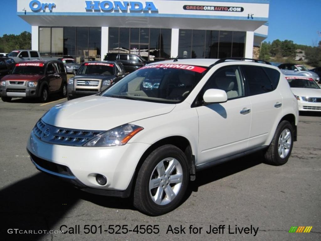 2007 Murano S AWD - Glacier Pearl White / Cafe Latte photo #1
