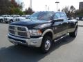 2011 Brilliant Black Crystal Pearl Dodge Ram 3500 HD Laramie Crew Cab 4x4 Dually  photo #1