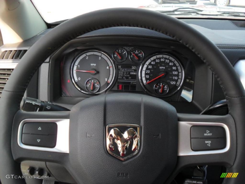 2011 Ram 3500 HD Laramie Crew Cab 4x4 Dually - Brilliant Black Crystal Pearl / Dark Slate Gray photo #15