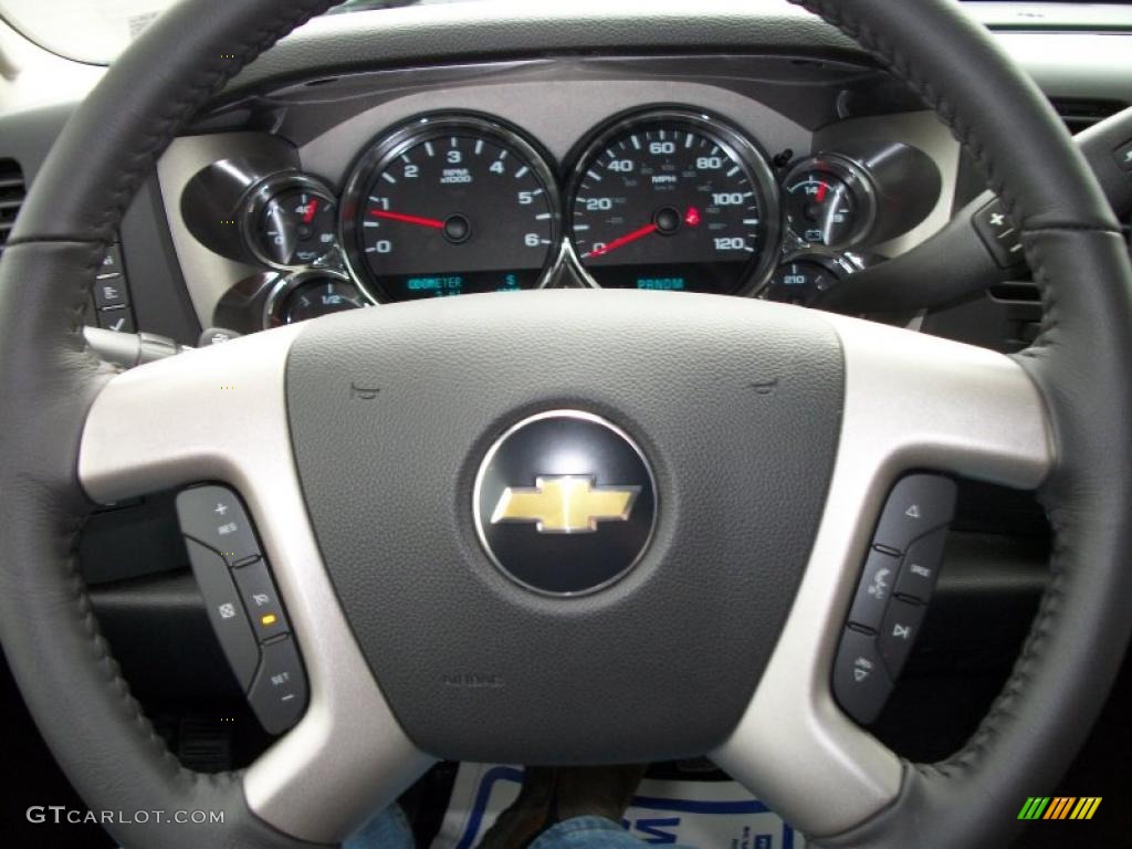 2011 Silverado 1500 LT Extended Cab 4x4 - Steel Green Metallic / Ebony photo #42