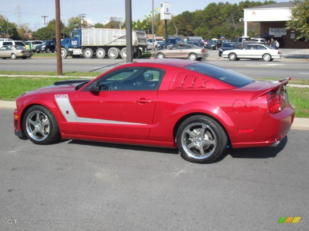 2008 Mustang Roush 427R Coupe - Dark Candy Apple Red / Charcoal Black/Dove photo #2