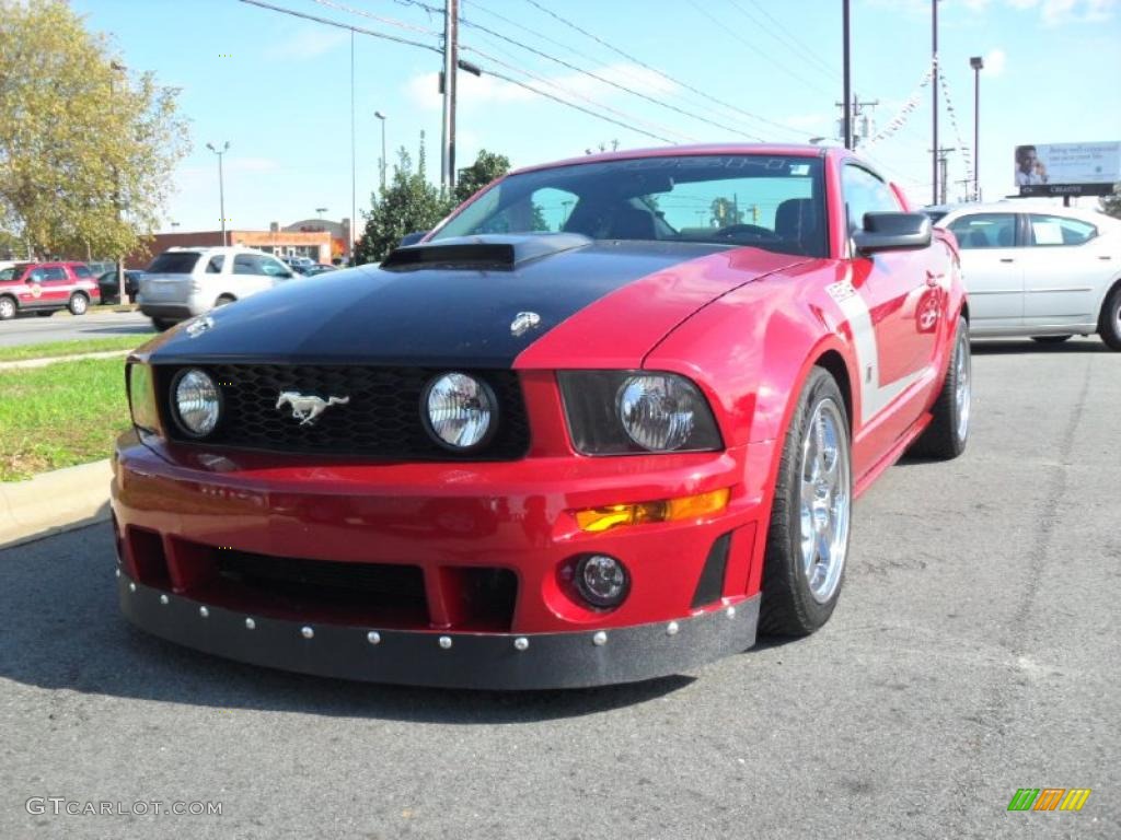 Dark Candy Apple Red 2008 Ford Mustang Roush 427R Coupe Exterior Photo #39361100