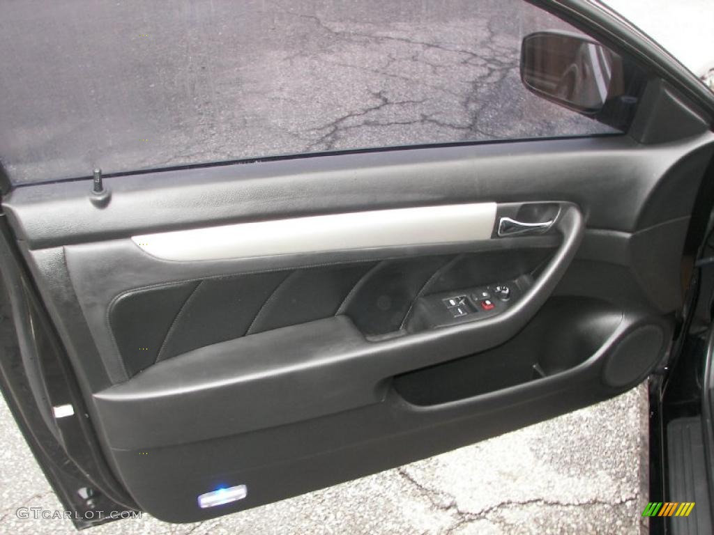 2007 Honda Accord EX V6 Coupe Black Door Panel Photo #39362144