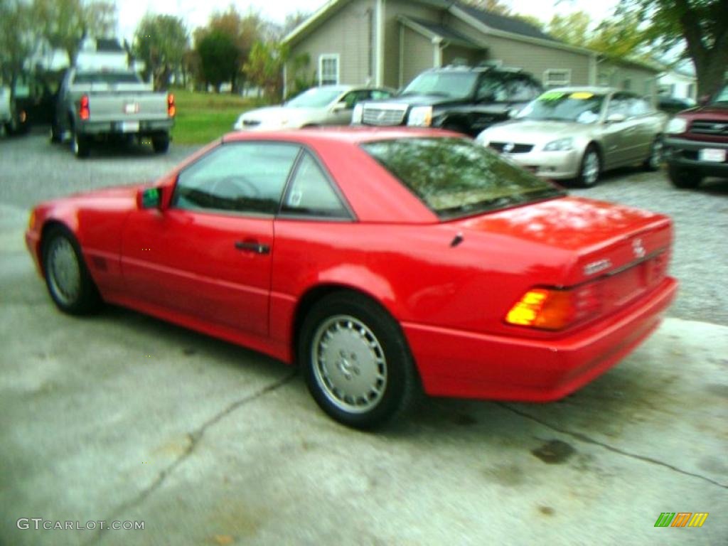 1990 SL Class 500 SL Roadster - Signal Red / Palomino photo #4