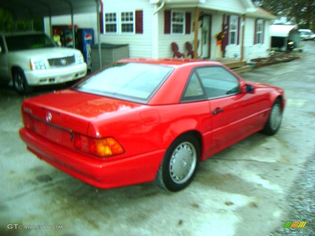1990 SL Class 500 SL Roadster - Signal Red / Palomino photo #8