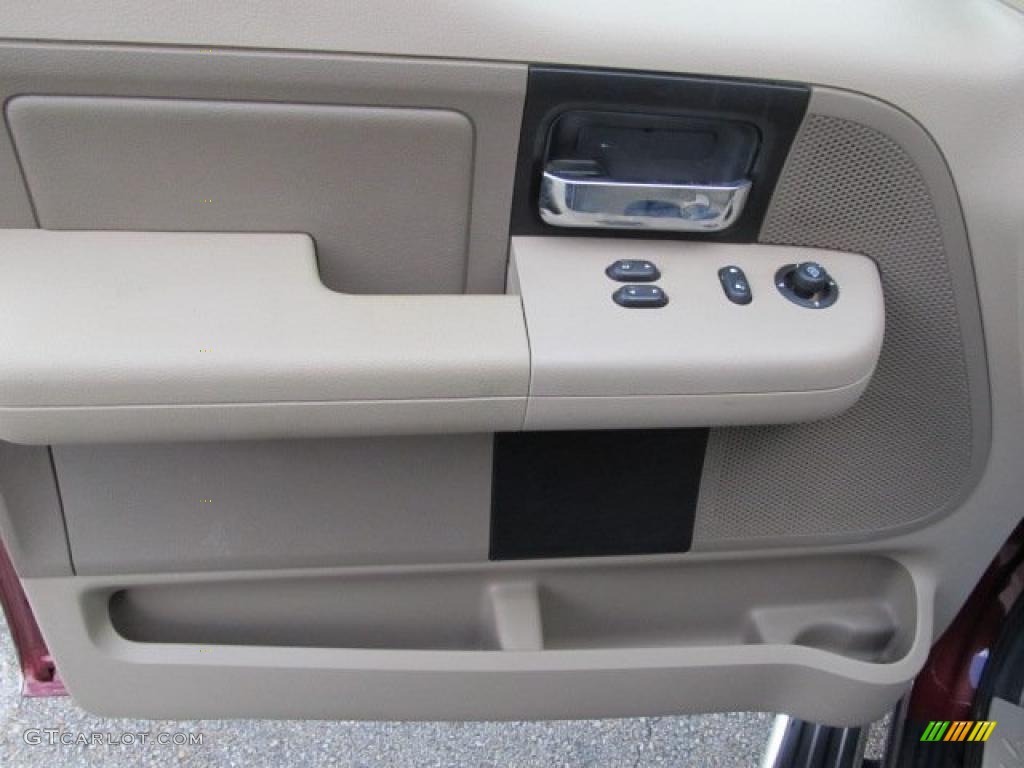 2005 F150 XLT Regular Cab 4x4 - Dark Toreador Red Metallic / Tan photo #10