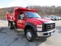 Red - F550 Super Duty XL Regular Cab Chassis 4x4 Dump Truck Photo No. 4