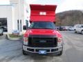 Red - F550 Super Duty XL Regular Cab Chassis 4x4 Dump Truck Photo No. 5