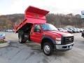 Red - F550 Super Duty XL Regular Cab Chassis 4x4 Dump Truck Photo No. 6