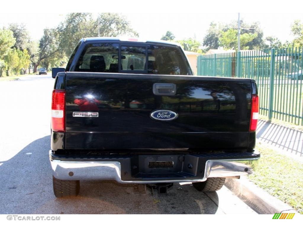 2004 F150 Lariat SuperCrew 4x4 - Black / Black photo #7