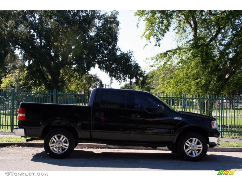 2004 F150 Lariat SuperCrew 4x4 - Black / Black photo #11