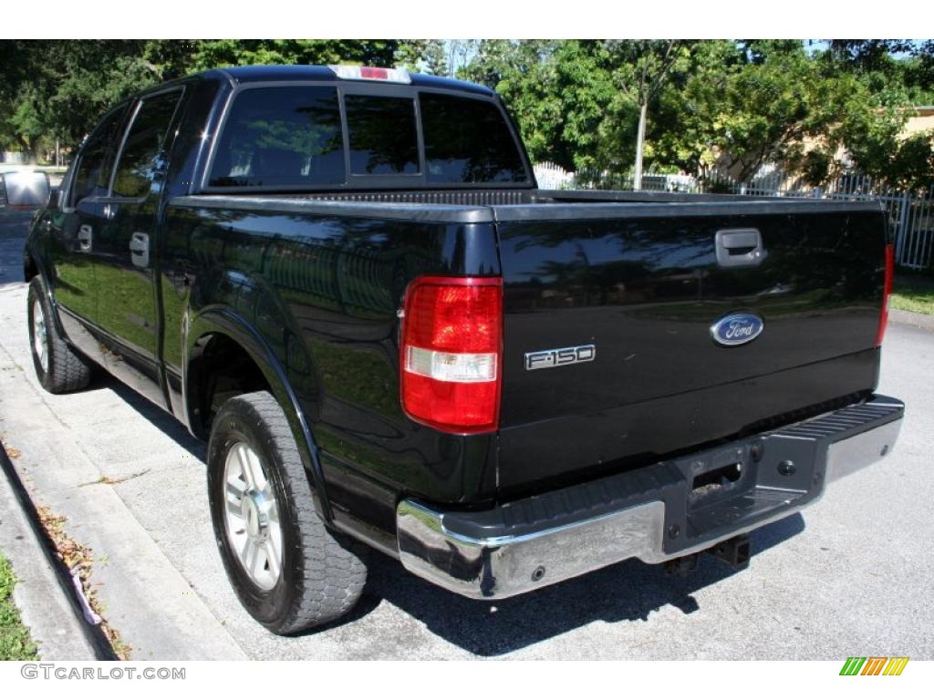 2004 F150 Lariat SuperCrew 4x4 - Black / Black photo #19