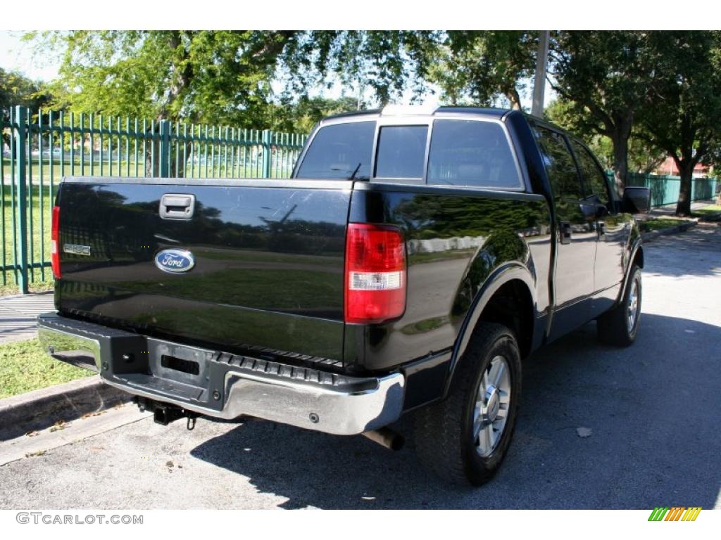 2004 F150 Lariat SuperCrew 4x4 - Black / Black photo #20