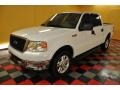 2004 Oxford White Ford F150 Lariat SuperCrew 4x4  photo #2