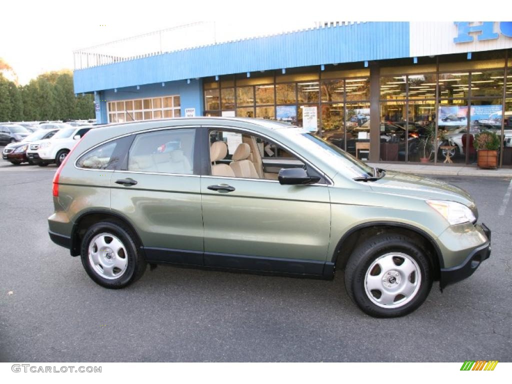 2008 CR-V LX 4WD - Green Tea Metallic / Ivory photo #4